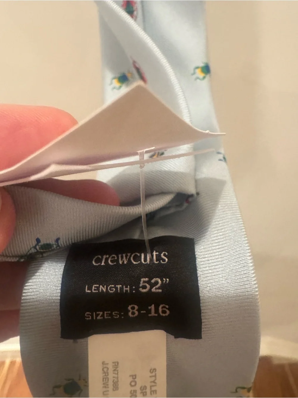 J. Crew 100% silk tie frm. Crew Cuts Almost vintage. NWT. Can wear as a belt! 🩵